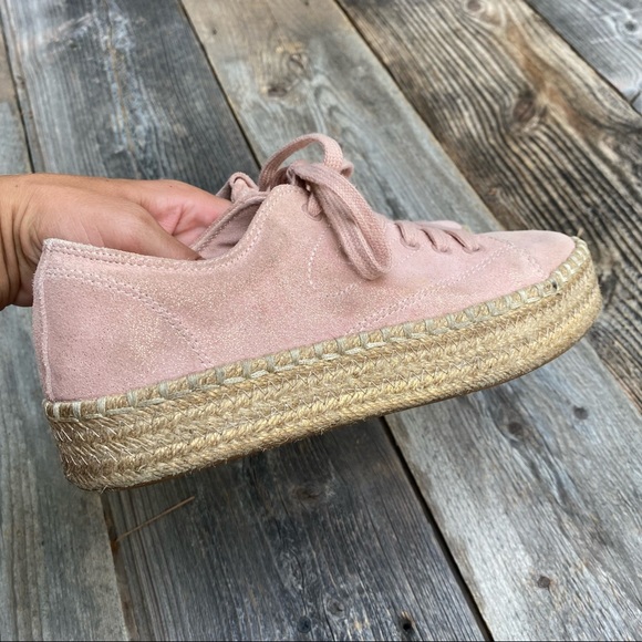 Tretorn Eve2 Pink Suede Espadrille Sneakers - Picture 9 of 10